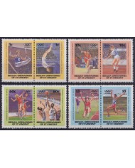F-EX55525 BEQUIA GRENADINES & ST VINCENT MNH 1984 OLYMPIC GAMES ATHLETISM JAVELIN BASKETBALL.
