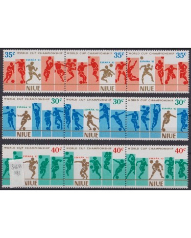 F-EX55495 NIUE MNH 1982 WORLD SOCCER CHAMPIONSHIP CUP FOOTBALL.