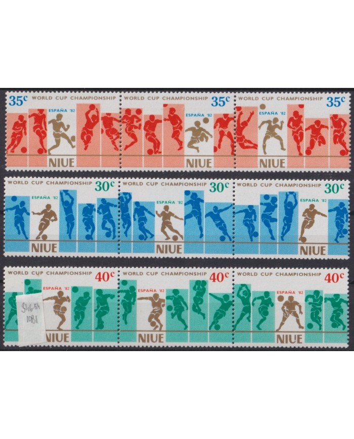 F-EX55495 NIUE MNH 1982 WORLD SOCCER CHAMPIONSHIP CUP FOOTBALL.