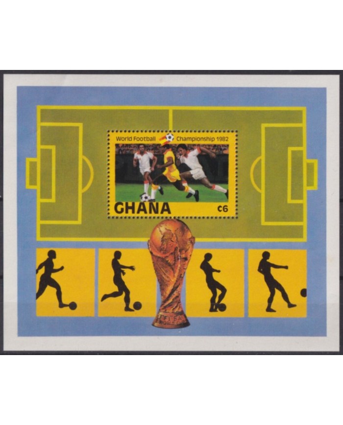 F-EX55493 GHANA MNH 1982 WORLD SOCCER CHAMPIONSHIP CUP FOOTBALL.
