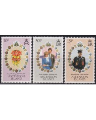 F-EX55633 ASCENSION IS MNH 1981 ROYAL FAMILY WEDDING LADY DIANA.