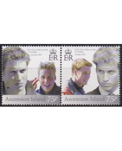 F-EX55629 ASCENSION IS MNH 2003 ROYAL FAMILY PRINCE WILLIAM OF WHALES.