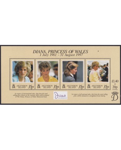 F-EX55622 ASCENSION IS MNH 1997 ROYAL FAMILY LADY DIANA.