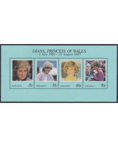 F-EX55604 BAHAMAS IS MNH 1997 ROYAL FAMILY LADY DIANA.