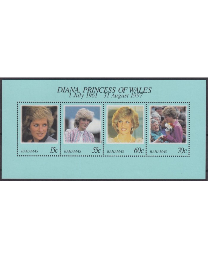 F-EX55604 BAHAMAS IS MNH 1997 ROYAL FAMILY LADY DIANA.