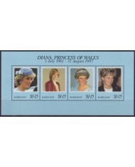 F-EX55599 BARBADOS IS MNH 1997 ROYAL FAMILY LADY DIANA.