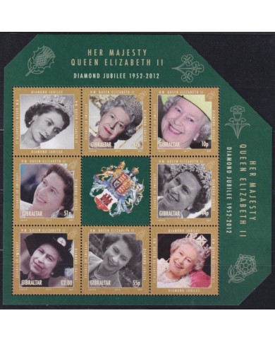 F-EX53082 GIBRALTAR MNH 2012 ROYAL FAMILY QUEEN DIAMOND JUBILEE.