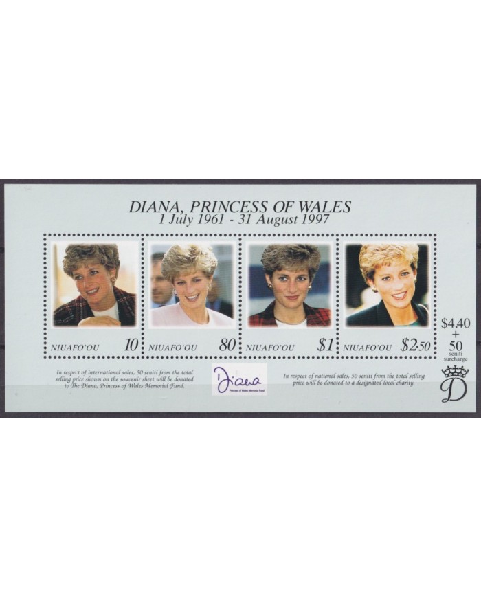 F-EX55617 NIUAFO´OU MNH 1997 ROYAL FAMILY LADY DIANA.