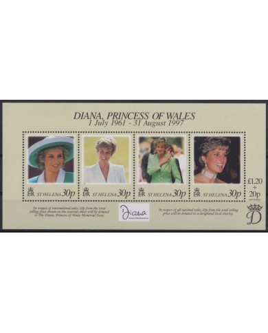 F-EX55605 ST HELENA MNH 1997 ROYAL FAMILY LADY DIANA.