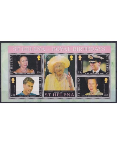 F-EX55607 ST HELENA IS MNH 2000 ROYAL FAMILY BIRTHDAYS.