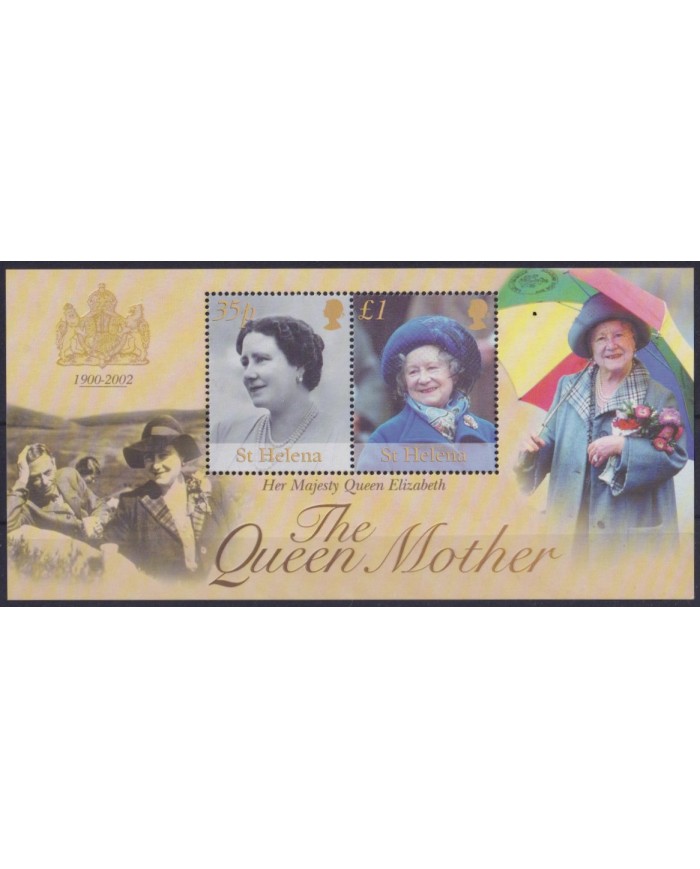 F-EX55608 ST HELENA IS MNH 2002 ROYAL FAMILY QUEEN MOTHER.