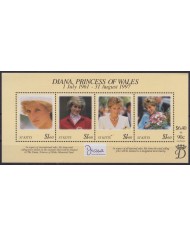 F-EX55609 ST KITTS MNH 1998 ROYAL FAMILY LADY DIANA.