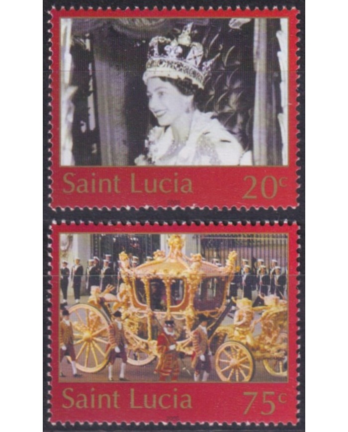 F-EX55627 ST LUCIA IS MNH 2002 ROYAL FAMILY QUEEN JUBILEE.