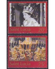 F-EX55627 ST LUCIA IS MNH 2002 ROYAL FAMILY QUEEN JUBILEE.