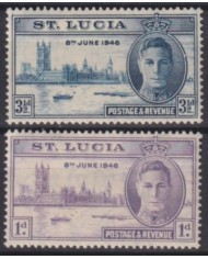 F-EX53654 ST LUCIA 1946 MNH VICTORY WESTMINSTER.