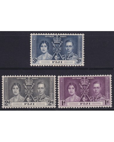 F-EX53660 FIJI 1937 MH CORONATION GEORGE VI.