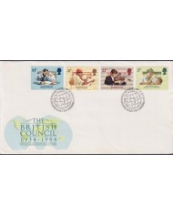 F-EX51390 UK ENGLAND FDC EDINBURGH 1984 BRITISH COUNCIL ART EDUCATION DEVELOPMENT