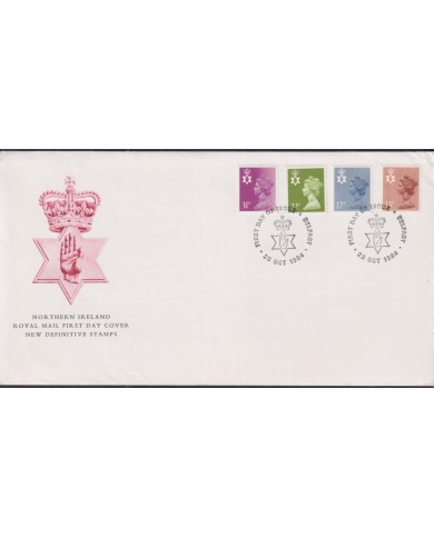 F-EX51391 UK ENGLAND FDC BELFAST 1984 MACHIN NORTH IRELAND.