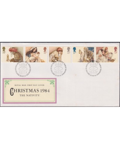 F-EX51394 UK ENGLAND FDC EDINBURGH 1984 CHRISTMAS NAVIDAD NATIVITY.
