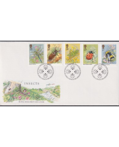 F-EX51396 UK ENGLAND FDC EDINBURGH 1985 INSECTS BETTLE.