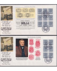 F-EX51397 UK ENGLAND FDC EDINBURGH 1985 MACHIN BOOKLED STORY THE TIMES NEWSPAPER.