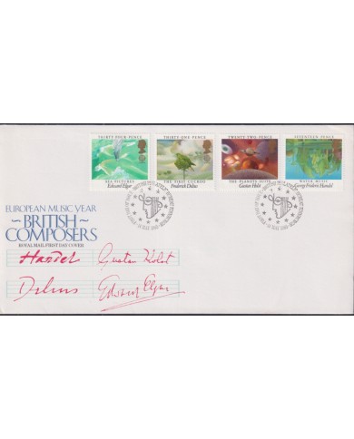 F-EX51399 UK ENGLAND FDC EDINBURGH 1985 MUSIC COMPOSERS PAINTING ART.