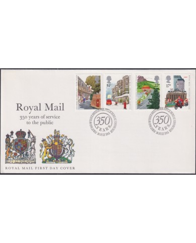 F-EX51400 UK ENGLAND FDC EDINBURGH 1985 350th PUBLIC SERVICE BUS POLICE.