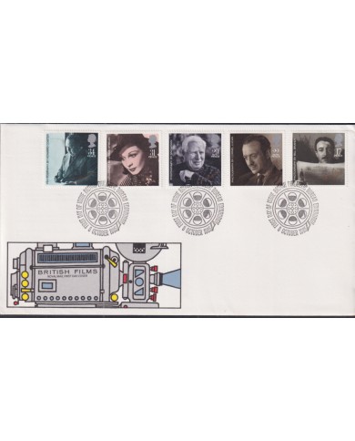 F-EX51402 UK ENGLAND FDC EDINBURGH 1985 BRISTISH FILM MOVIE NIVEN CHAPLIN PHOTOGRAPH.