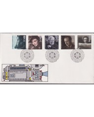 F-EX51402 UK ENGLAND FDC EDINBURGH 1985 BRISTISH FILM MOVIE NIVEN CHAPLIN PHOTOGRAPH.