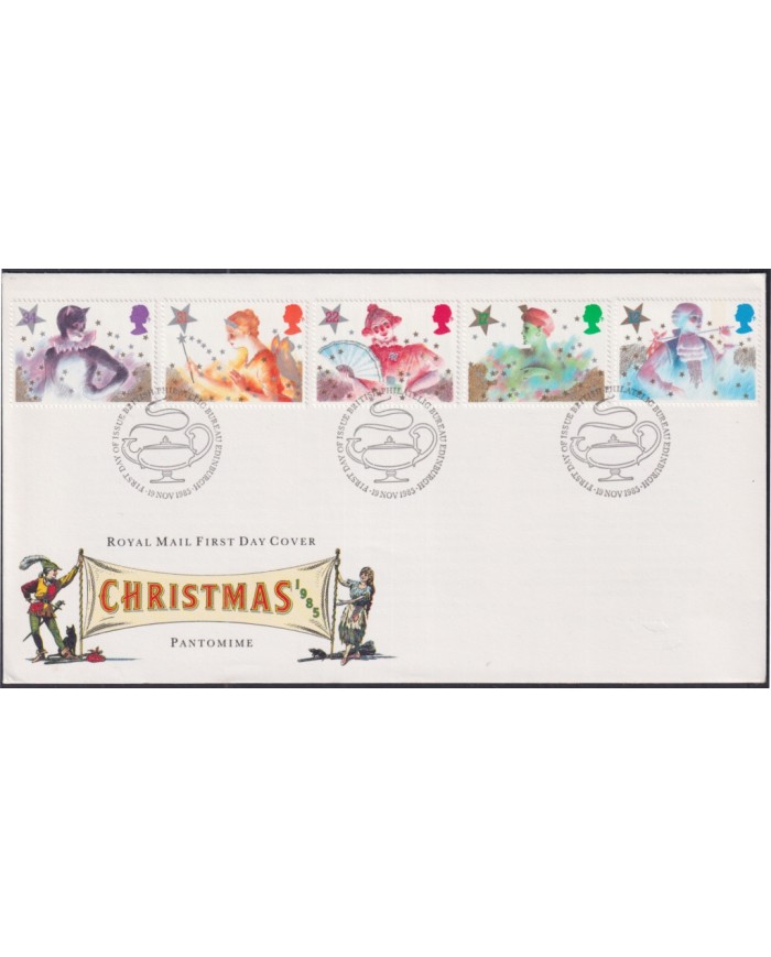 F-EX51404 UK ENGLAND FDC EDINBURGH 1985 CHRISTMAS PANTOMIME.