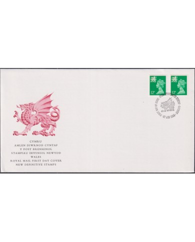 F-EX51408 UK ENGLAND FDC CARDIFF 1986 MACHIN WALES.