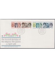 F-EX51413 UK ENGLAND FDC EDINBURGH 1986 60th ANNIV QUEEN ELIZABETH.