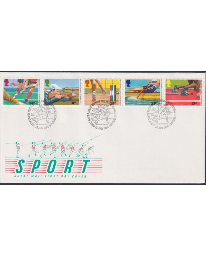 F-EX51416 UK ENGLAND FDC EDINBURGH 1986 SPORT HOCKEY SHUTTER ATHLETISM.
