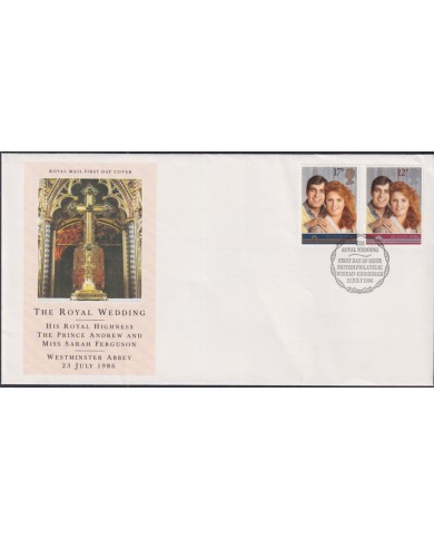 F-EX51417 UK ENGLAND FDC EDINBURGH 1986 ROYAL WEDDING ANDREW & SARAH.