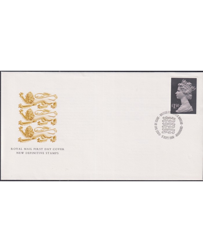 F-EX51419 UK ENGLAND FDC EDINBURGH 1986 MACHIN 1.5 POUND.