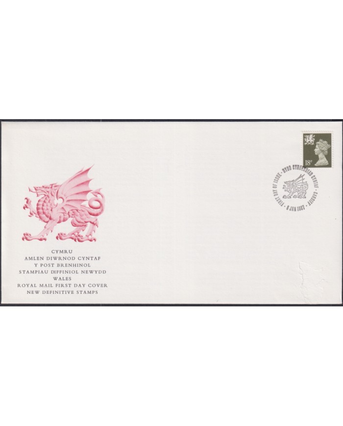 F-EX51425 UK ENGLAND FDC CARDIFF 1987 MACHIN WALLES.