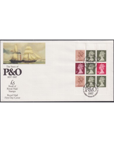 F-EX51426 UK ENGLAND FDC EDINBURGH 1987 MACHIN STORY OF P & O SHIP BOOKLED.