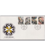 F-EX51430 UK ENGLAND FDC EDINBURGH 1987 ST JOHN HEALTH AMBULANCE.