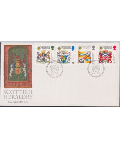 F-EX51431 UK ENGLAND FDC EDINBURGH 1987 SCOTTISH HERALDRY COAT OF ARMS.
