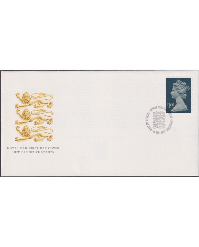 F-EX51432 UK ENGLAND FDC EDINBURGH 1986 MACHIN 1.6 POUND.