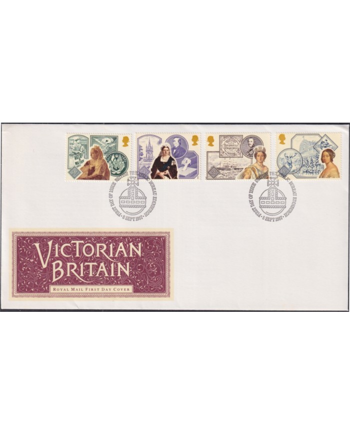 F-EX51434 UK ENGLAND FDC EDINBURGH 1987 VICTORIAN BRITAIN AGE.