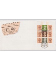 F-EX51436 UK ENGLAND FDC EDINBURGH 1988 FINANCIAL TIMES PHOSPHOR BOOKLED.