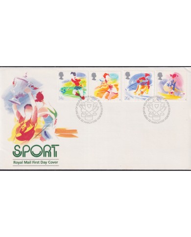 F-EX51439 UK ENGLAND FDC EDINBURGH 1988 SPORT TENNIS SOCCER SKI.