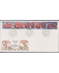 F-EX51445 UK ENGLAND FDC EDINBURGH 1988 ARMADA BATTLESHIP SHIP TRIP.