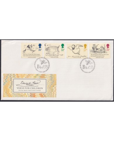 F-EX51448 UK ENGLAND FDC EDINBURGH 1988 EDWARD LEAR CHILDREN TALES DRAWING.