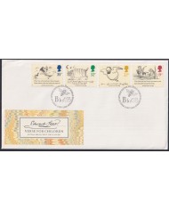 F-EX51448 UK ENGLAND FDC EDINBURGH 1988 EDWARD LEAR CHILDREN TALES DRAWING.