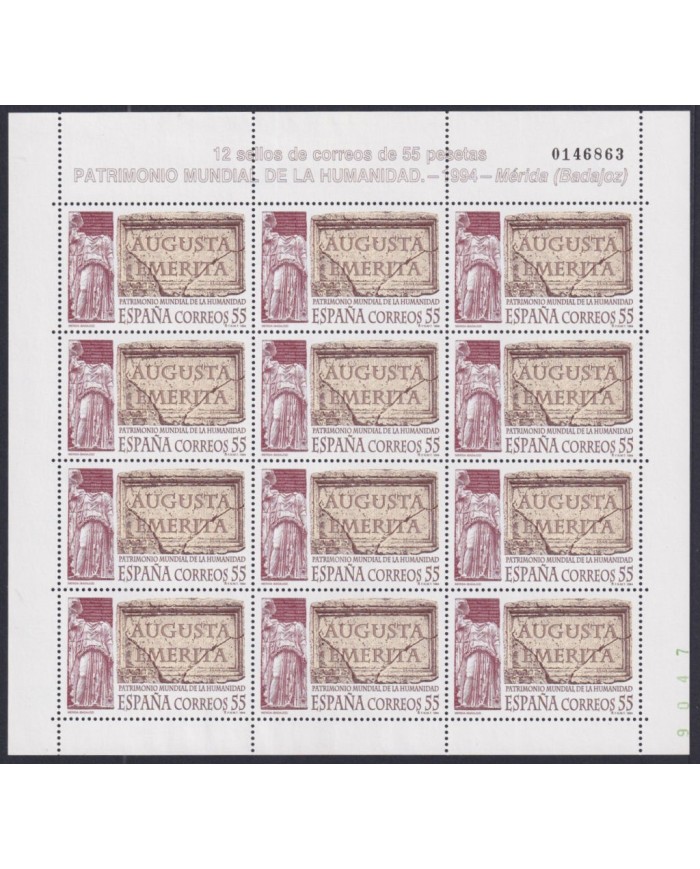 F-EX48159 ESPAÑA SPAIN 1994 MNH MINISHEET EMERITA AUGUSTA ROMAN VILLAGE ARCHEOLOGY.
