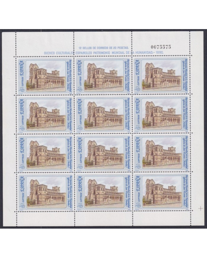 F-EX48165 ESPAÑA SPAIN 1990 MNH MINISHEET PATRIMONIO ARCHITECTURE MONASTRY.