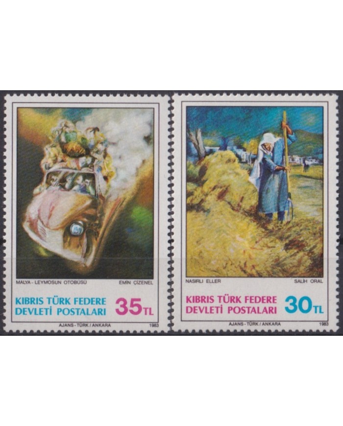 F-EX49637 CYPRUS NORTH TURKEY MNH 1983 ART PAINTING.
