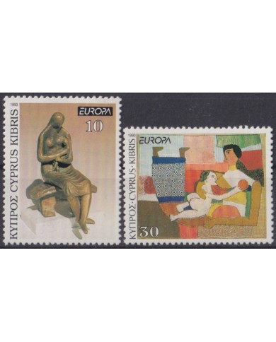 F-EX49638 CYPRUS MNH 1993 EUROPA CEPT ART PAINTING.